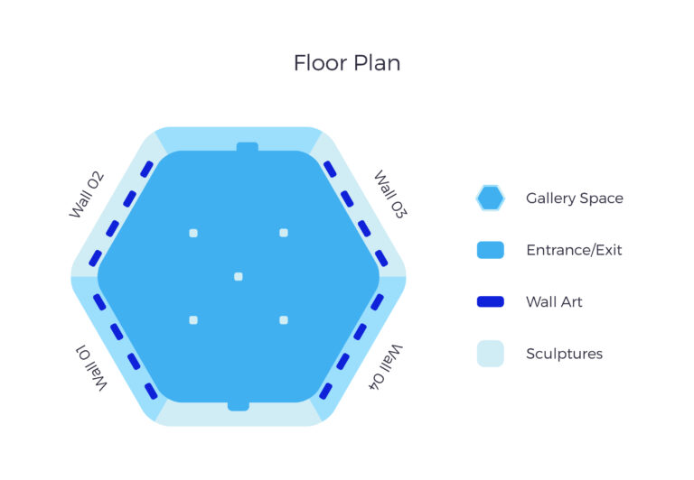 Art Gate Floor Plan Art Collision VR exhibition Virtual Reality Réalité virtuelle